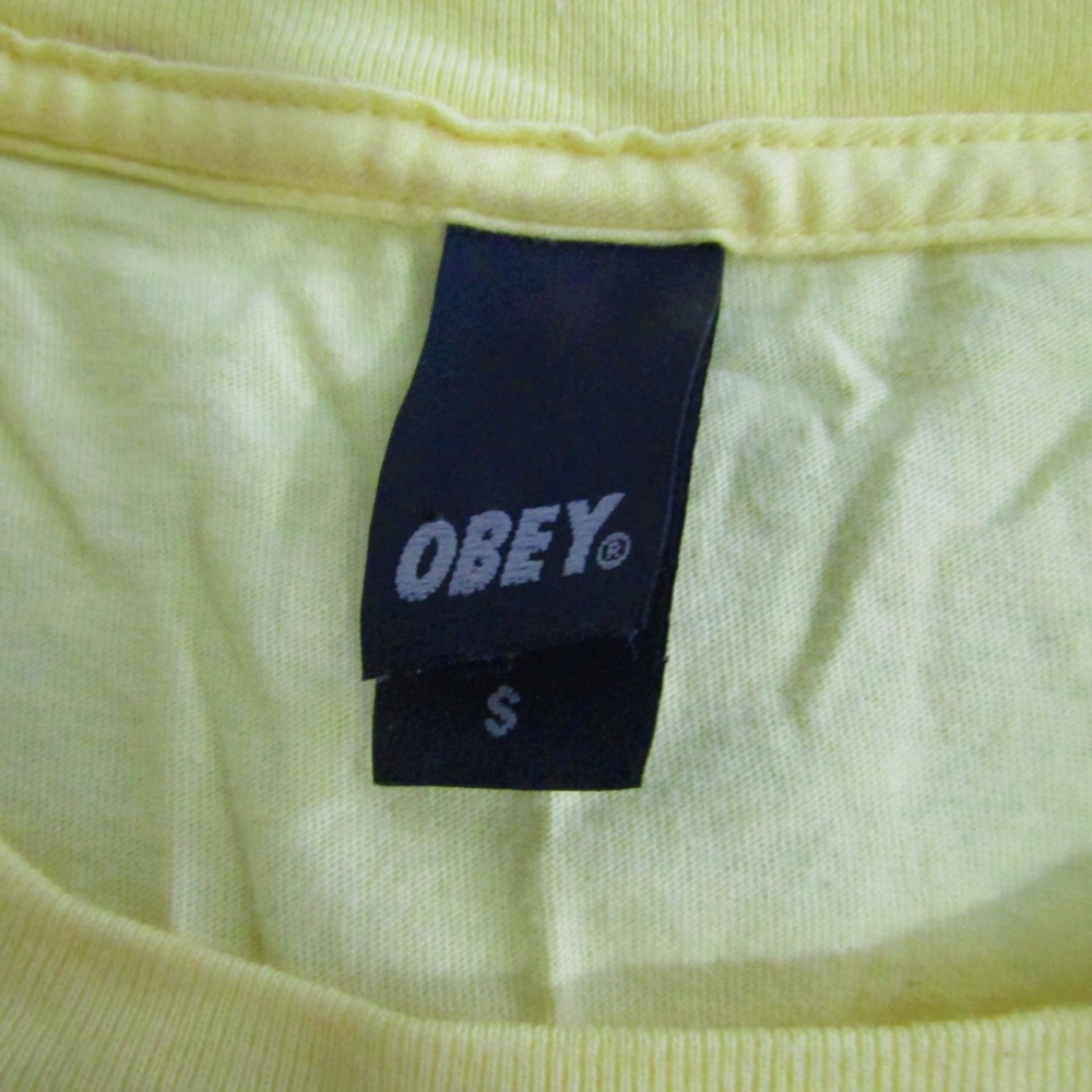 Obey Fringe Crop Yellow Top Small - Picture 8 of 8